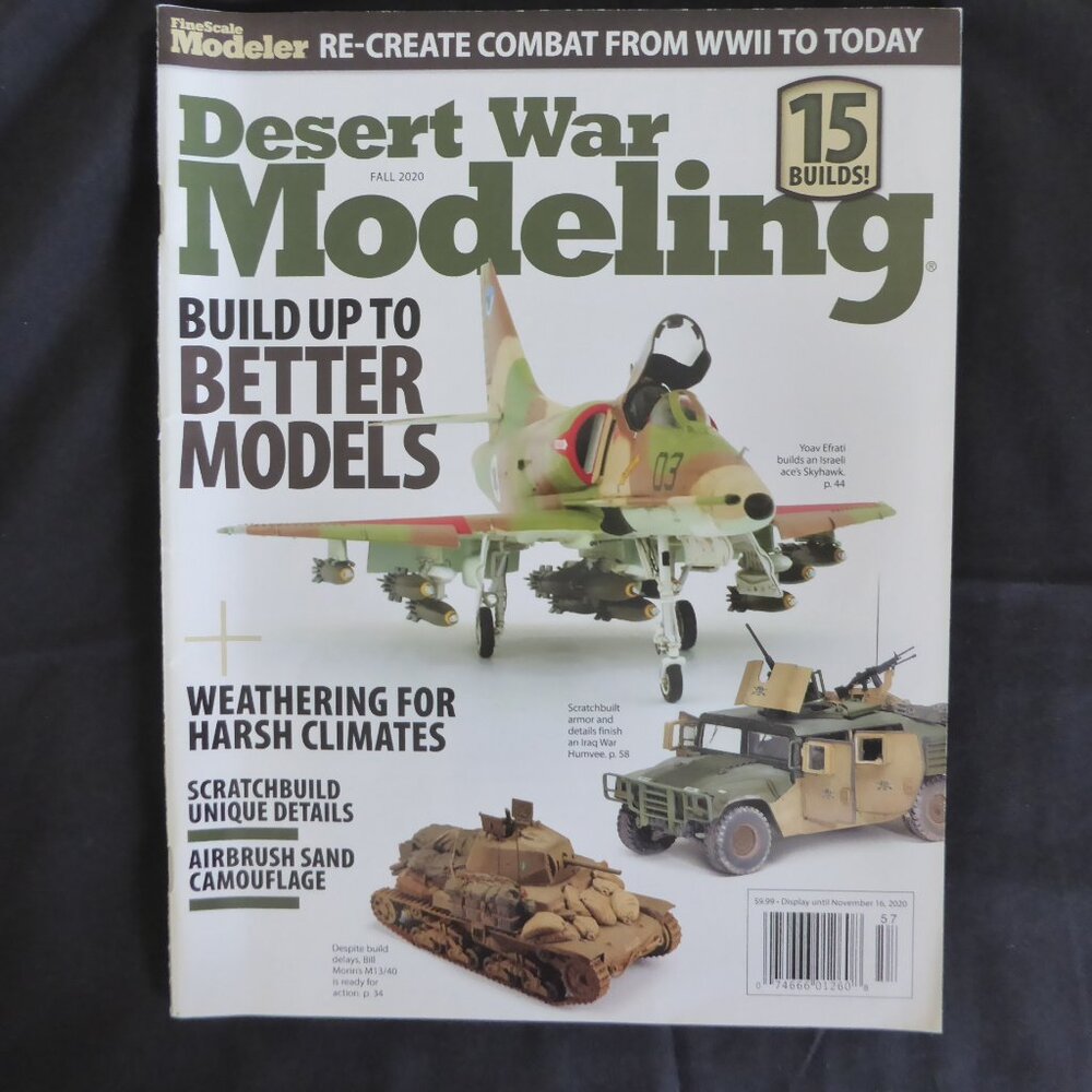 NEW NOVEMBER 2020 FINE SCALE MODELER MAGAZINE DESERT WAR MODELING